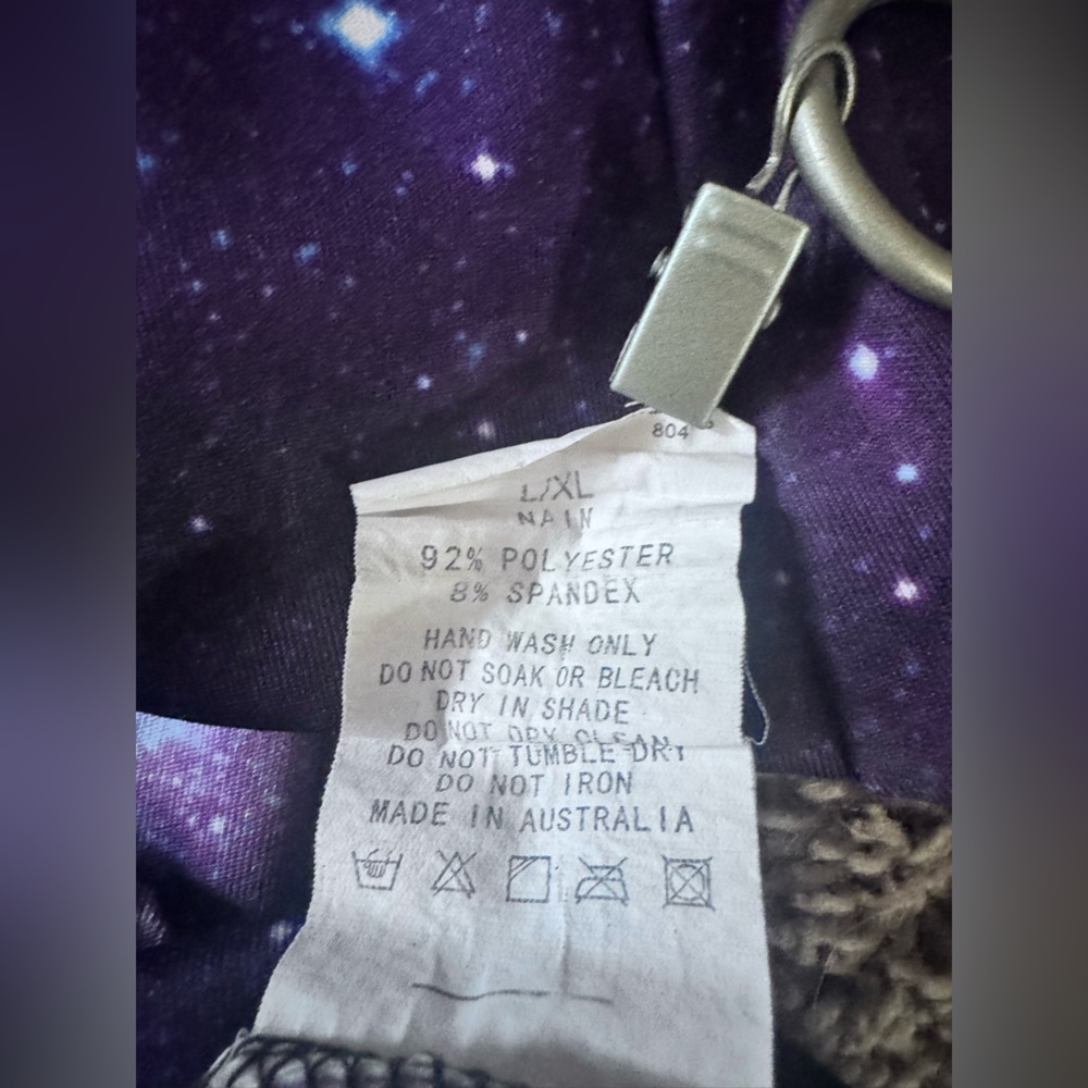 Galaxy Print Fabric with Care Tag - Purple Galaxy